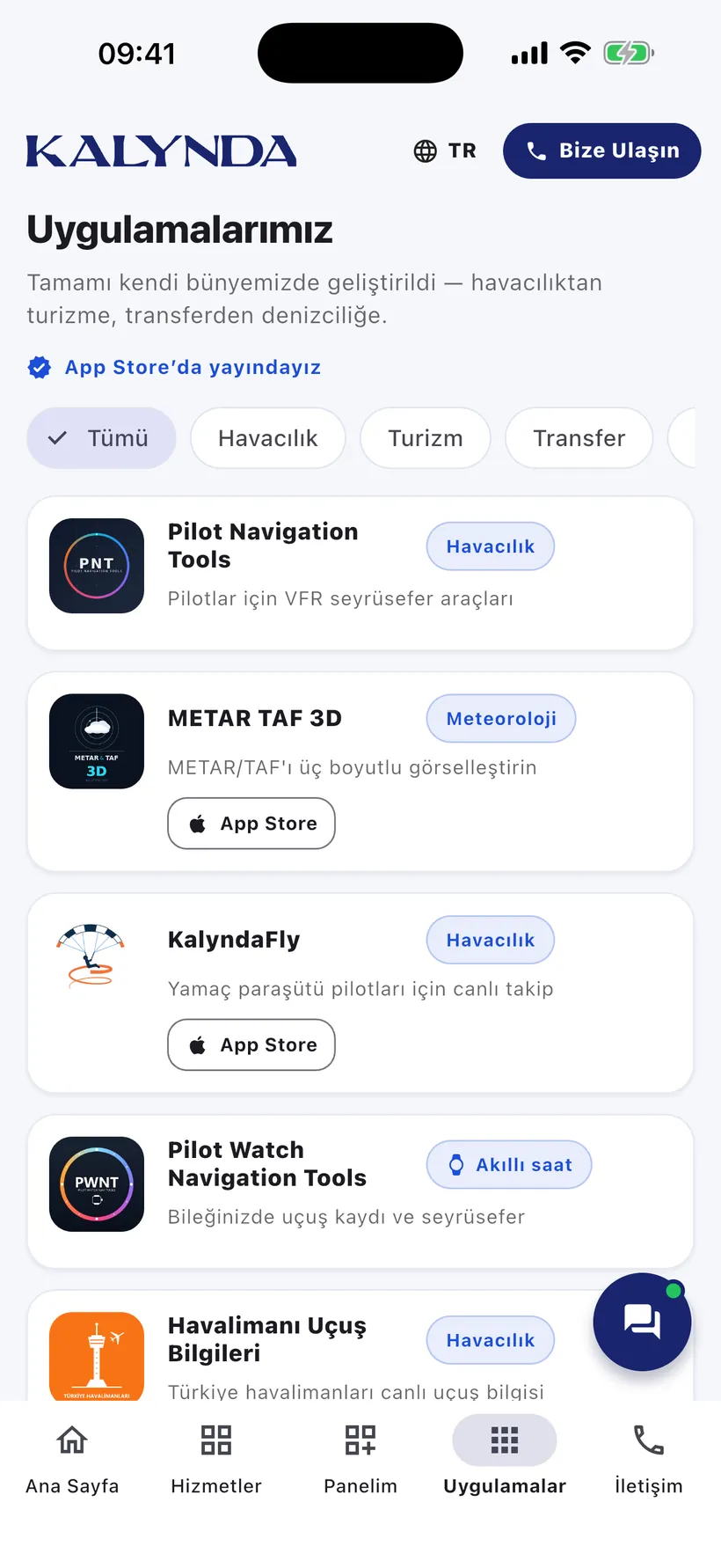Kalynda — Uygulamalarımız