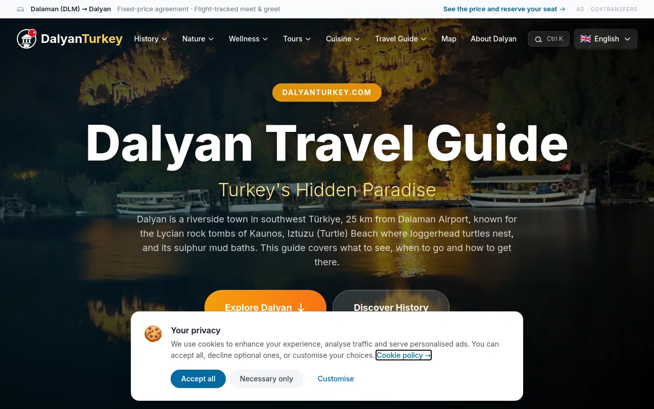 dalyanturkey.com ekran görüntüsü
